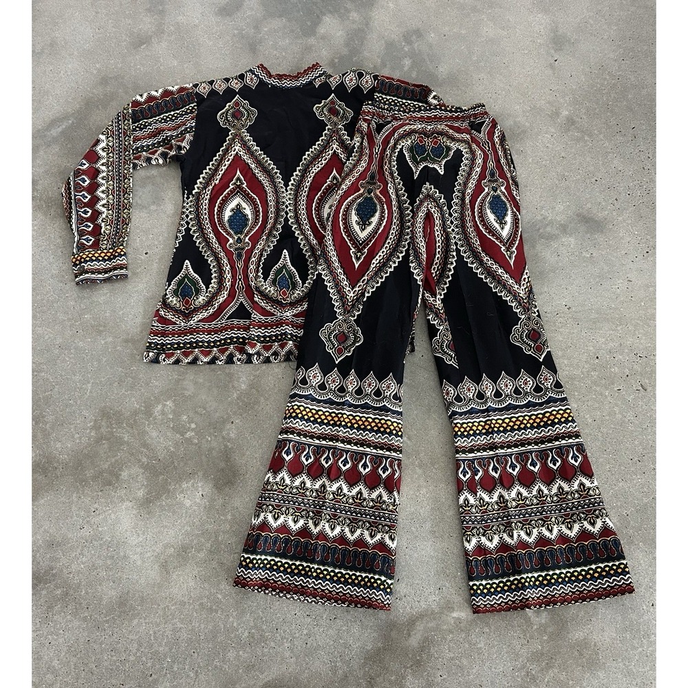 Vintage Dashiki? Top Minidress & Pants Ethnic Boho Hippie XS‎